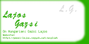 lajos gazsi business card